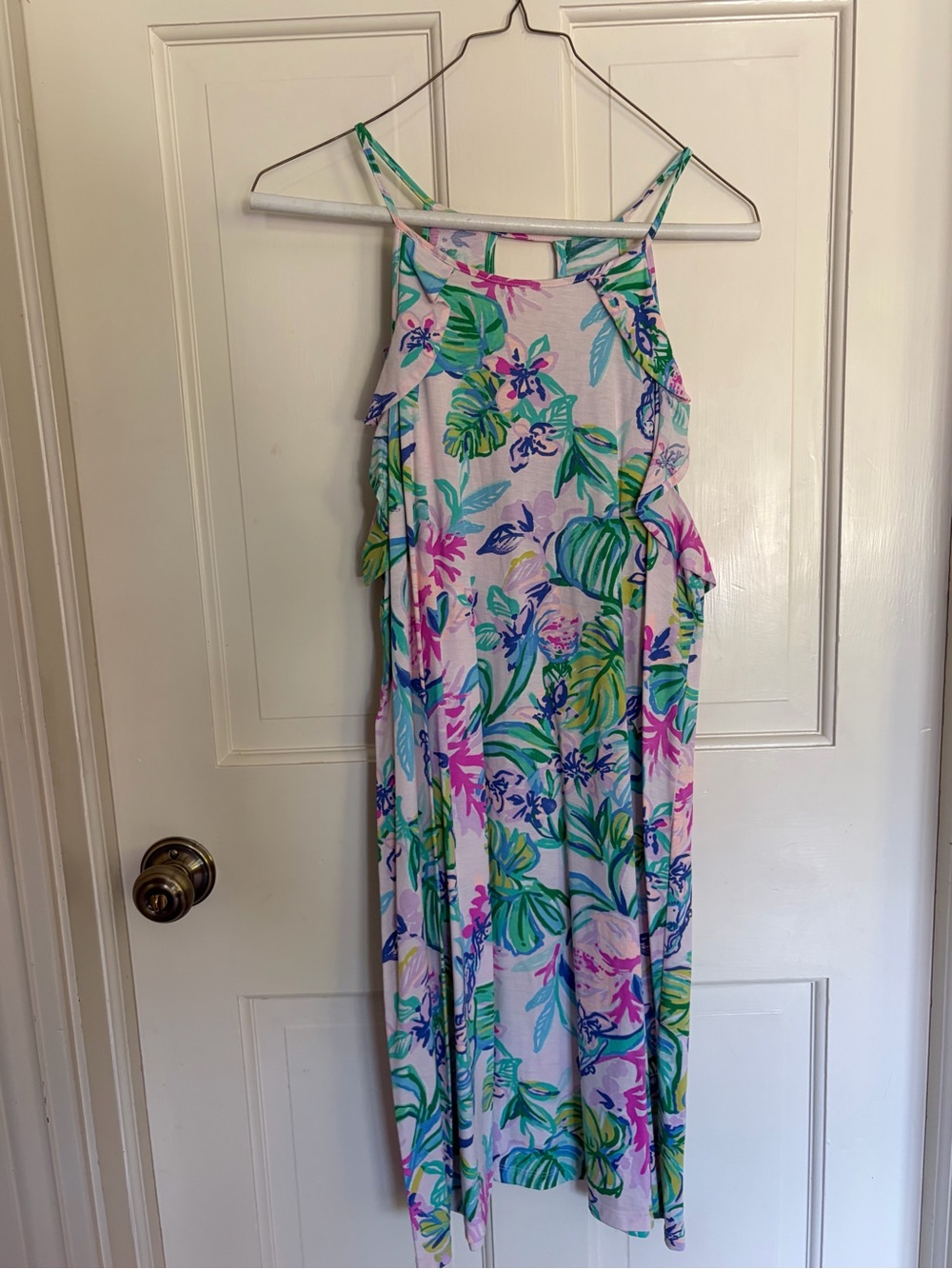 Lilly Pulitzer Floral Halter Sundress - Pink, Green & Blue
